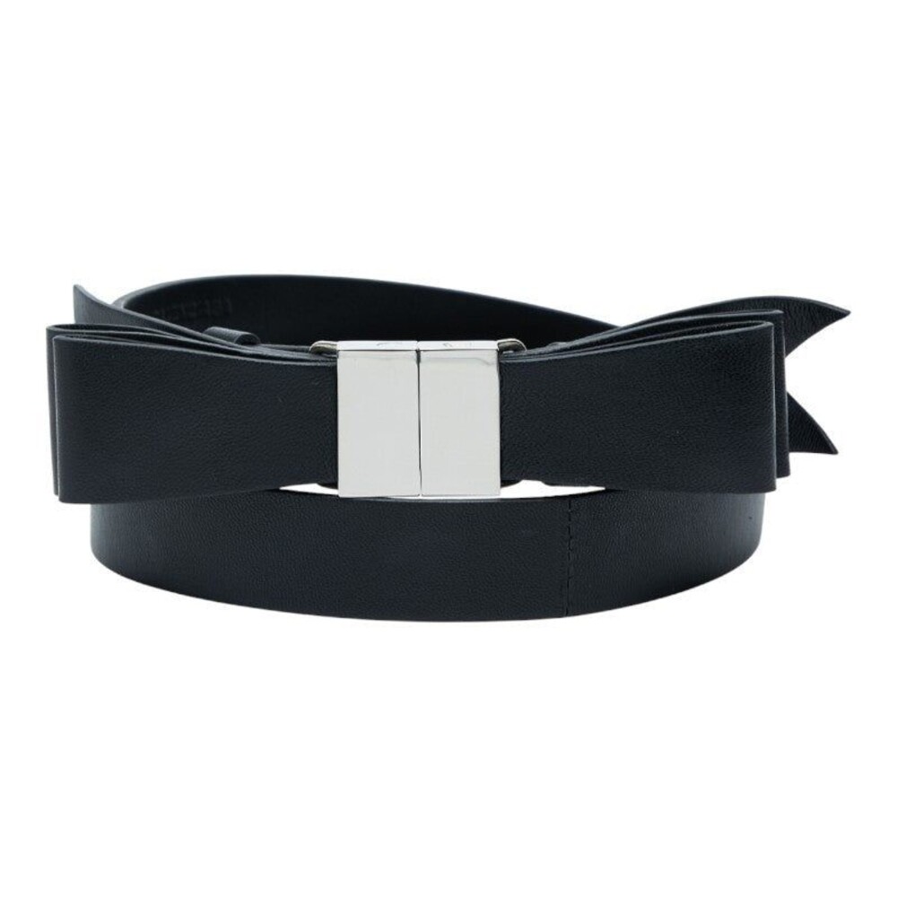Balenciaga Ribbon Leather Belt Black